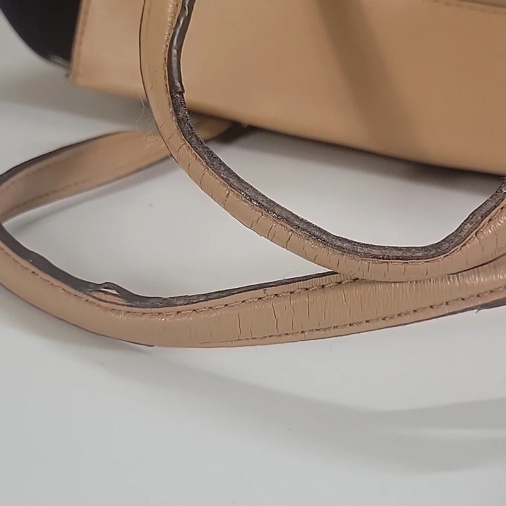 Tory Burch Tan Leather Tote Bag with Shoulder Straps